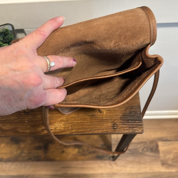 Coach Vintage Leather Compact Pouch bag brown leather turnlock - Picture 10 of 14